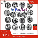 10Pcs Metal Alloy Silver Beads DIY Jewelry Making Bracelet Necklace Crafts