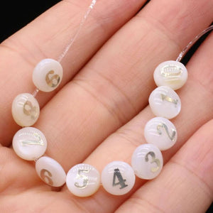 10 PCS Natural Shell Round Beads 8mm DIY Jewelry Making Necklace Earrings