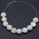 10 PCS Natural Shell Round Beads 8mm DIY Jewelry Making Necklace Earrings