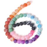7 Chakras Agates Stone Beads Round Loose Spacer for DIY Bracelet