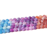 7 Chakras Agates Stone Beads Round Loose Spacer for DIY Bracelet