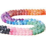 7 Chakras Agates Stone Beads Round Loose Spacer for DIY Bracelet