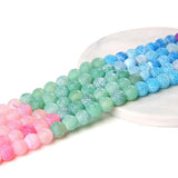 7 Chakras Agates Stone Beads Round Loose Spacer for DIY Bracelet