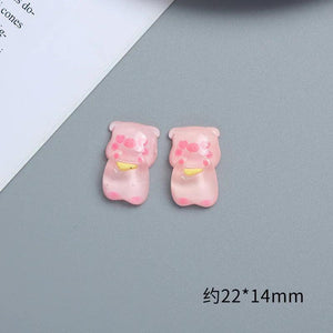 10pcs Acrylic Pink Piggy Accessorie for DIY Making