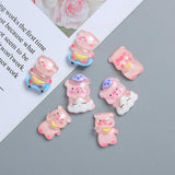 10pcs Acrylic Pink Piggy Accessorie for DIY Making