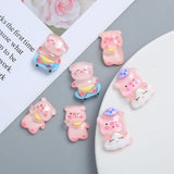 10pcs Acrylic Pink Piggy Accessorie for DIY Making