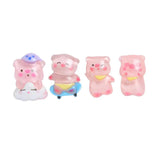 10pcs Acrylic Pink Piggy Accessorie for DIY Making