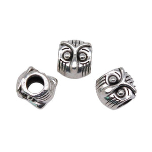 10pcs Owl Big Hole Beads For Bracelet Making DIY Jewelry Making