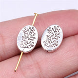 20pcs Antique Silver Plated Branch Pattern Beads Jewelry Bracelet DIY