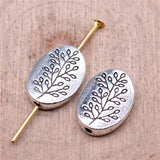 20pcs Antique Silver Plated Branch Pattern Beads Jewelry Bracelet DIY