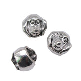 10pcs Dog European Big Hole Beads 11x11x10mm for Bracelet Making Antique Silver