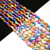 Natural Shell Moon Shape Beads 12-15mm for DIY Jewelry