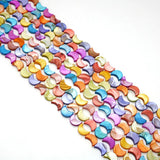 Natural Shell Moon Shape Beads 12-15mm for DIY Jewelry