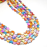 Natural Shell Moon Shape Beads 12-15mm for DIY Jewelry