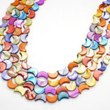 Natural Shell Moon Shape Beads 12-15mm for DIY Jewelry