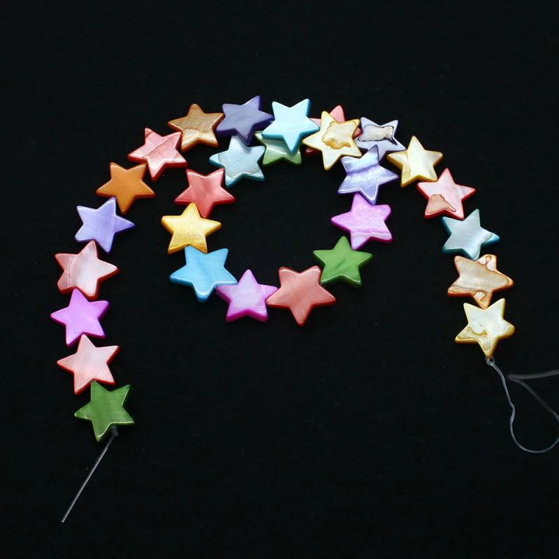 Natural Fresh Water Shell 5-point Star Beads 6-15mm for DIY Jewelry making