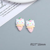 10pcs Acrylic Resin Kitty Dessert Flat Base for DIY Making Accessory