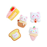 10pcs Acrylic Resin Kitty Dessert Flat Base for DIY Making Accessory