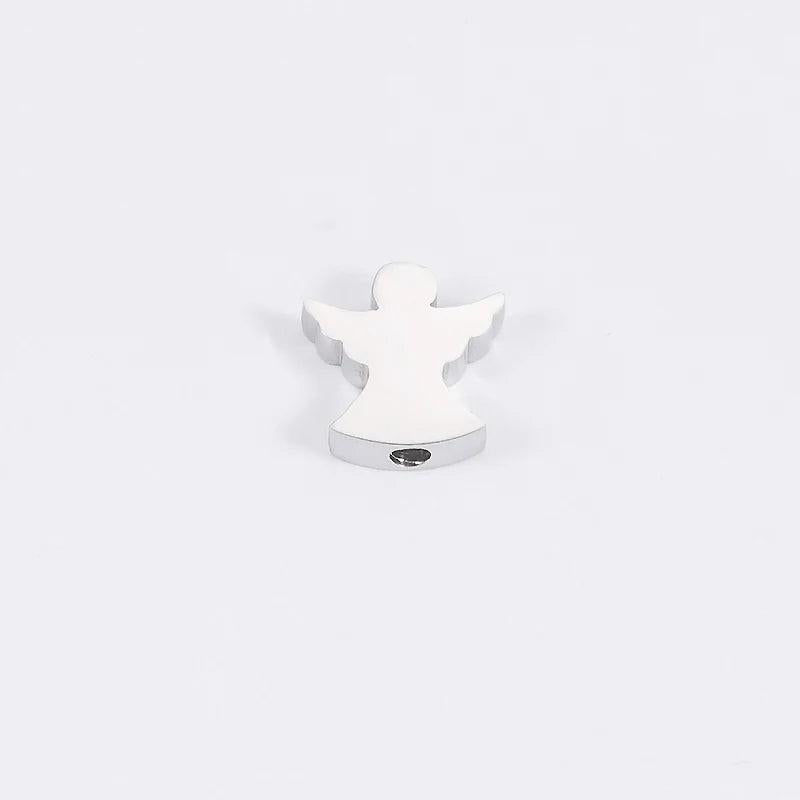5pcs Stainless Steel Angel Hole Beads for DIY Jewelry Making