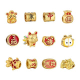 Plating Rainbow Horse Pendant Charm DIY Bracelet Jewelry
