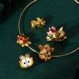 Plating Rainbow Horse Pendant Charm DIY Bracelet Jewelry