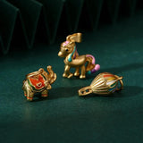 Plating Rainbow Horse Pendant Charm DIY Bracelet Jewelry