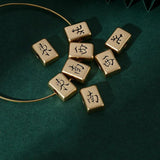 Mini 3D Mahjong Plated Charms For Jewelry Findings Pendant Diy