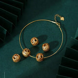 High Gold-Plating Letter Pendant Dangle Charm with Zircon