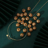 High Gold-Plating Letter Pendant Dangle Charm with Zircon