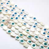 Vintage Style Shell Eye Beads 12x16mm