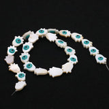 Vintage Style Shell Eye Beads 12x16mm