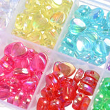 Colorful Heart Beads 280pcs 8 Colors Acrylic Beads Jewelry Making Supplies