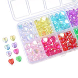 Colorful Heart Beads 280pcs 8 Colors Acrylic Beads Jewelry Making Supplies