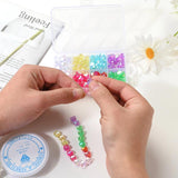 Colorful Heart Beads 280pcs 8 Colors Acrylic Beads Jewelry Making Supplies