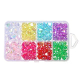Colorful Heart Beads 280pcs 8 Colors Acrylic Beads Jewelry Making Supplies