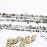 Faceted Eagle Eye Stone Loose Beads for Jewelry Making