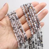 Faceted Eagle Eye Stone Loose Beads for Jewelry Making