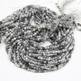 Faceted Eagle Eye Stone Loose Beads for Jewelry Making