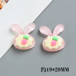 Acrylic Resin Animal Fruit Flower Accessorie Flat Base 10pcs/lot