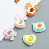 Acrylic Resin Animal Fruit Flower Accessorie Flat Base 10pcs/lot