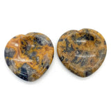 1pc Crazy Agate Cabochons Heart-shaped Natural Semi-precious Stone Beads