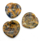 1pc Crazy Agate Cabochons Heart-shaped Natural Semi-precious Stone Beads