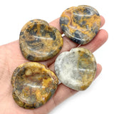 1pc Crazy Agate Cabochons Heart-shaped Natural Semi-precious Stone Beads