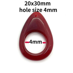 2pcs 25mm Natural Red Agate Stone Heart Shape Pendants DIY Necklace Love Jewelry