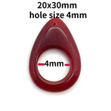 2pcs 25mm Natural Red Agate Stone Heart Shape Pendants DIY Necklace Love Jewelry