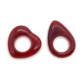 2pcs 25mm Natural Red Agate Stone Heart Shape Pendants DIY Necklace Love Jewelry