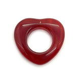 2pcs 25mm Natural Red Agate Stone Heart Shape Pendants DIY Necklace Love Jewelry