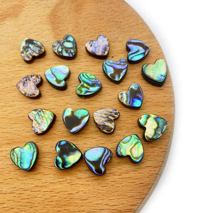 2pcs Natural Abalone Shell Beads Heart Shape DIY Necklace Bracelet Earrings