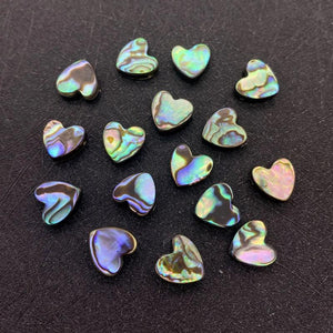 2pcs Natural Abalone Shell Beads Heart Shape DIY Necklace Bracelet Earrings
