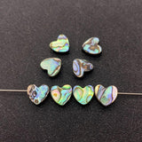 2pcs Natural Abalone Shell Beads Heart Shape DIY Necklace Bracelet Earrings